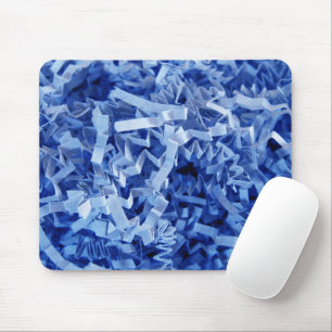 Blått strimlat Crinkled papper Musmatta