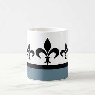 Blått Stroppig Fleur De Lis Råna Kaffemugg
