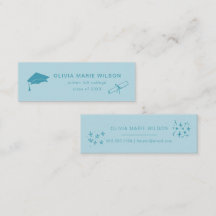 Blått Studenten-ikonkort för Namn