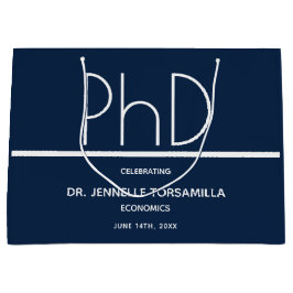 Blått Studentfest av PhD-grad, stor gift-flagga