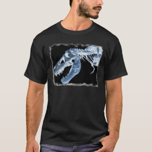 Blått & svart T-Rex röntgar benfotoet T-shirt