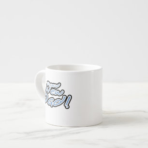 Blått/svart text Proud nya pappa-presentationer Espressomugg