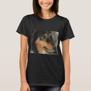 blått, svart, vitt stensfärgat huvud t-shirt