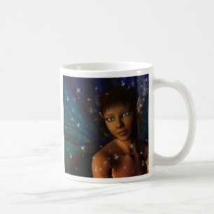 Blått synad älva kaffemugg