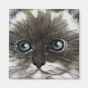 Blått synad kattmagnet magnet