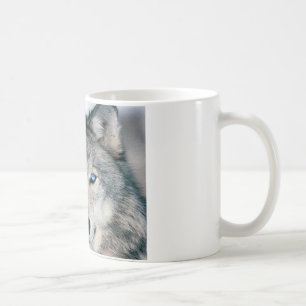 Blått synad varg kaffemugg