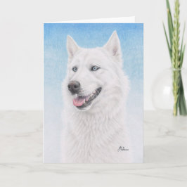 Blått synad vitsiberian husky kort