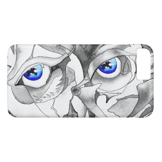 Blått synar grafittikonst Case-Mate iPhone skal (Baksida (horisontal))