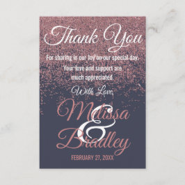 Blått Tack för flottan i Ro Guld Glitter Kort