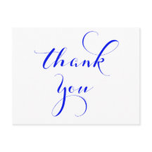 Blått tack för royalet som du har vykort