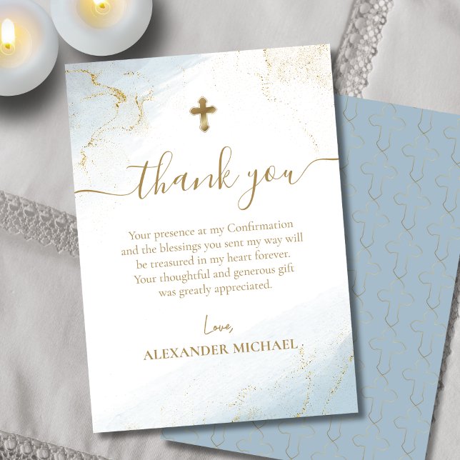 Blått Tack Kor Boy Bekräftelse Kort (Skapare uppladdad)