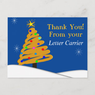 Blått TACK POSTCARDS Vykort