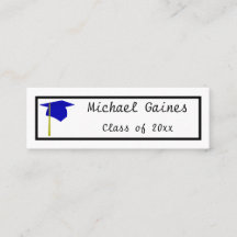 Blått tak - Namn-kort i Studenten