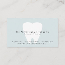 Blått tandläkarkort för tandläkare visitkort