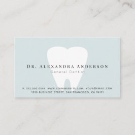 Blått tandläkarkort för tandläkare visitkort