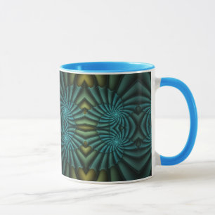 Blått Tango Blått Abstrakt Spiral Mugg