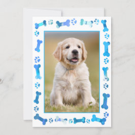 Blått Tass avtryck nybörjare för Hund av sällskaps Inbjudningar