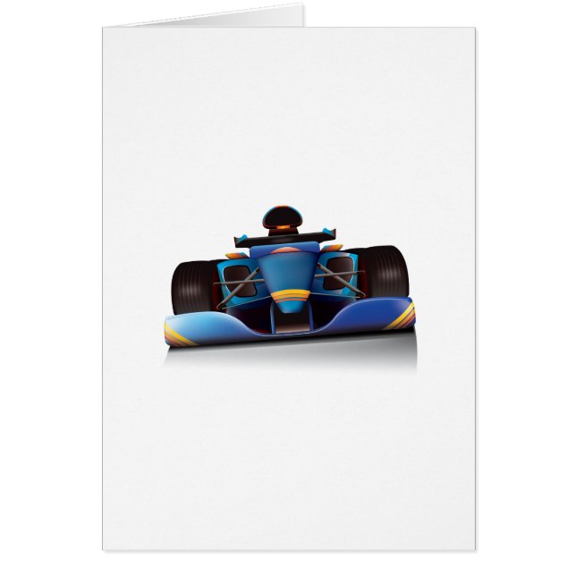 Blått Tävla Hälsningskort (Framsidan)