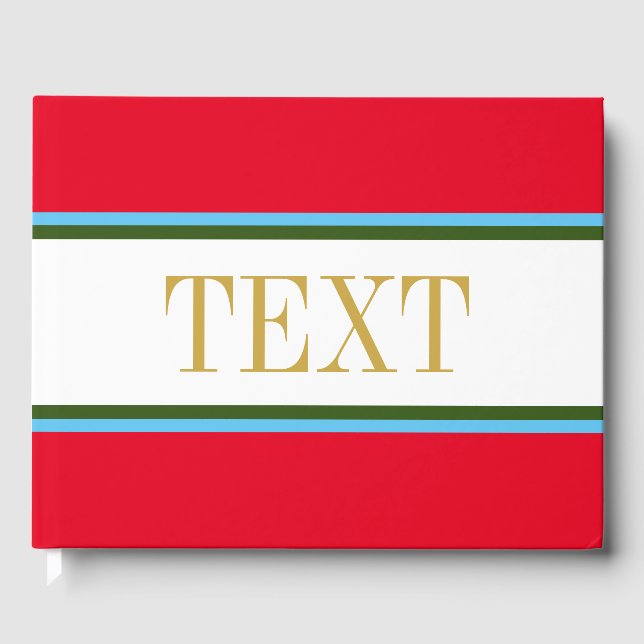 Blått Tävla-Rand för ljusröd Grönt Gästböcker (Framsida)