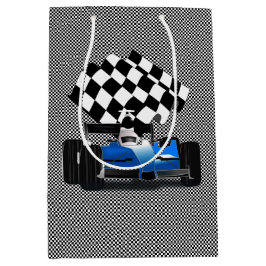 Blått Tävling-kort med kontrollerad Flagga