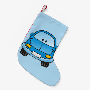 Blått tecknad liten julstrumpa