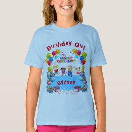 Blått tema för födelsedagen, Barn T Shirt