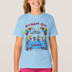 Blått tema för födelsedagen, Barn T Shirt
