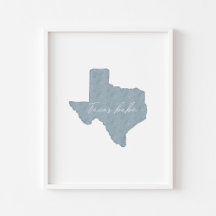 Blått Texas-babytryck för vattenfärg