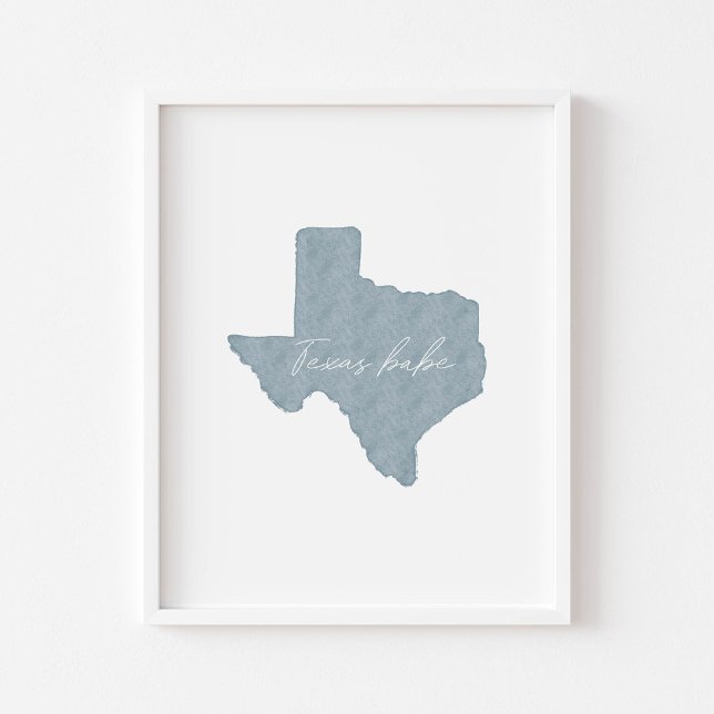 Blått Texas-babytryck för vattenfärg Poster (Skapare uppladdad)