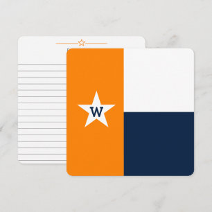 Blått Texas-kort för orange och marin Flagga