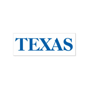 Blått Texas statliga namngav Gummi Själv som Självfärgande Stämpel
