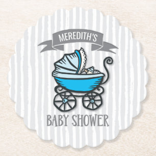 Blått-Themed baby shower Underlägg Papper