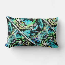 Blått tigerhuvudsverk - Tiger Dekorativ kudde