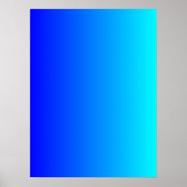 Blått till akvatisk övertoning poster