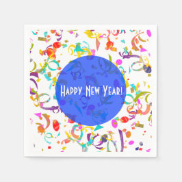 Blått Tillfällen för färgat konfetti-konst Pappersservett