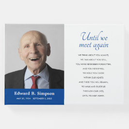 Blått tills vi träffas igen, minnesfoto gästböcker