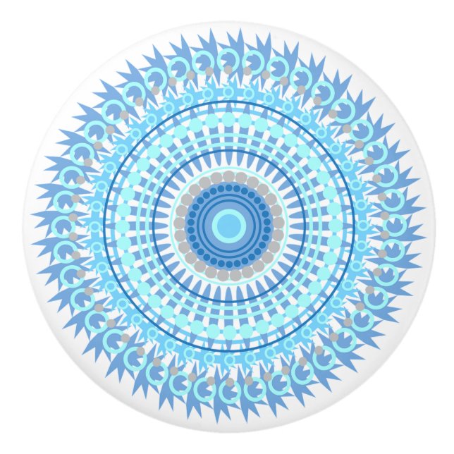 Blått tonar Mandalaknoppen Knopp (Framsidan)