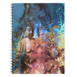 Blått Topaz Spiral-foto för vattenfärgen Buddha Bl Anteckningsbok