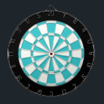 Blått Topaz svart och vitt Piltavla<br><div class="desc">Blått Topaz Black and White Dart Board</div>