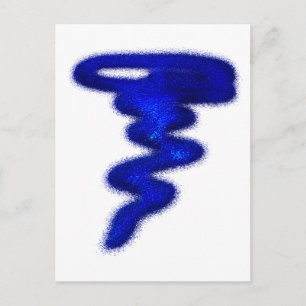 Blått Tornado Vykort