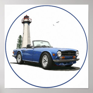 Blått TR6 Poster