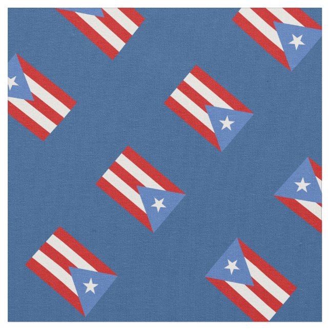 Blått: Traditionellt: Flagga av Puerto Rico Tyg (Närbild)