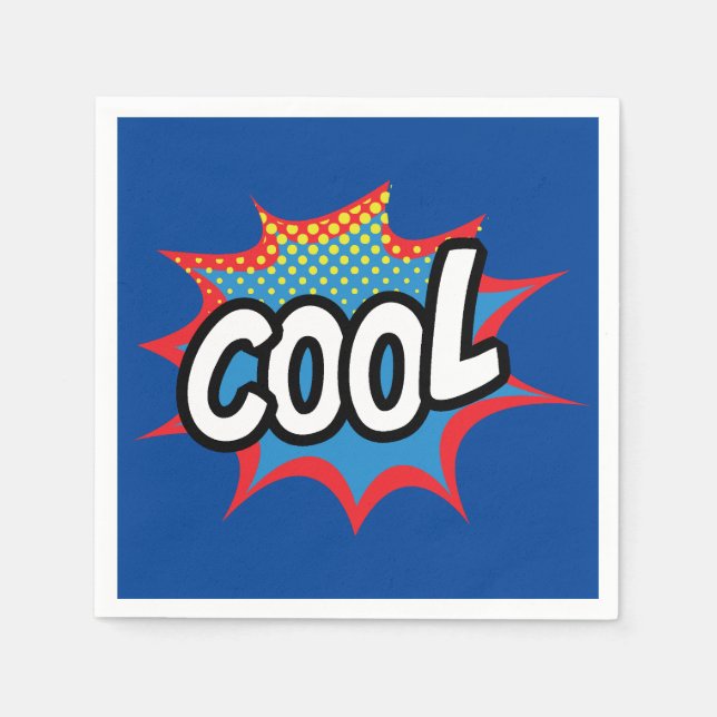 Blått Trendig, Coola Pappersservett (Framsidan)