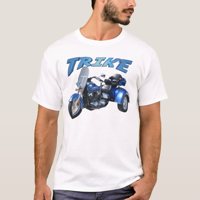Blått Trike Tee Shirt (Framsida)