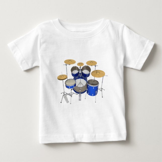 Blått trummar satsen: tee shirt (Framsida)