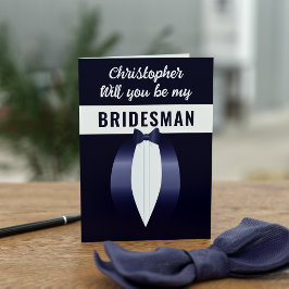 Blått Tuxedo Bröllop Brudens sida Frieri kort