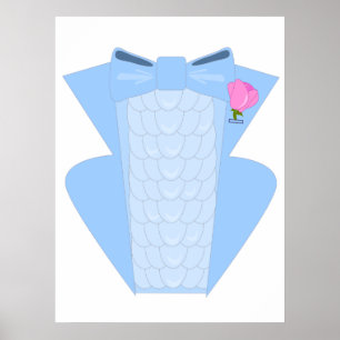 Blått Tuxedo-Poster Poster