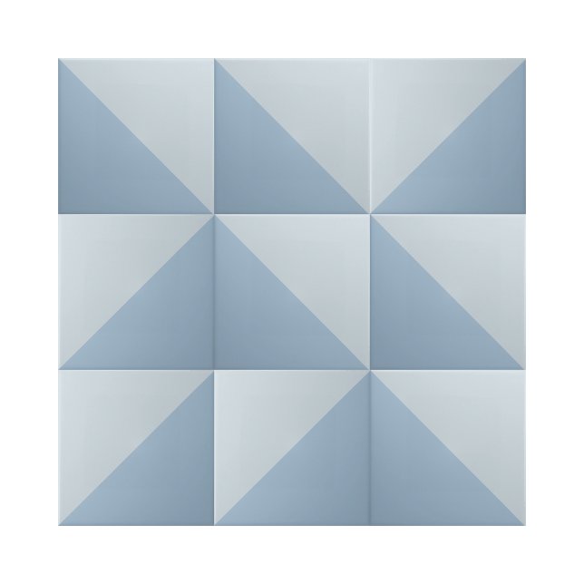 Blått två tonertriangeldesign kakelplatta (blue gray triangle pattern ceramic tiles)