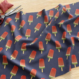 Blått tyg för Watermelon Popsicle Mönster