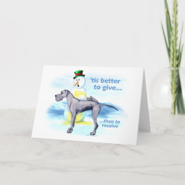 Blått UC för great dane Helgkort
